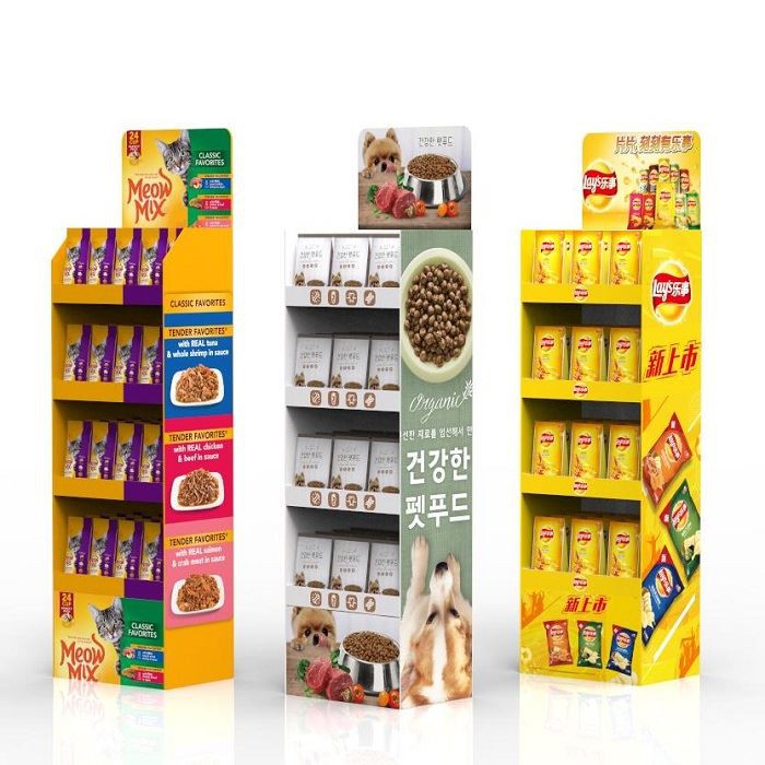 Kids Food Corrugated Cardboard Display Stand